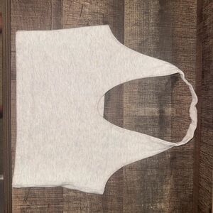 Brandy Melville Light Gray Halter Crop Top